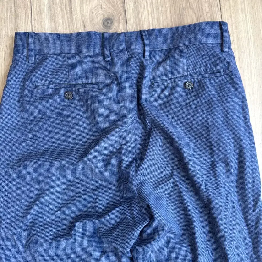 Banana Republic Tailored Slim Fit Men's Dress Pants 100% Wool Sz 31x30 Blue Twil